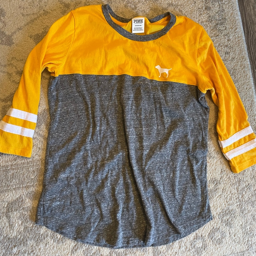 Victoria’s Secret PINK Baseball 3/4 Sleeve Tee - Size Small